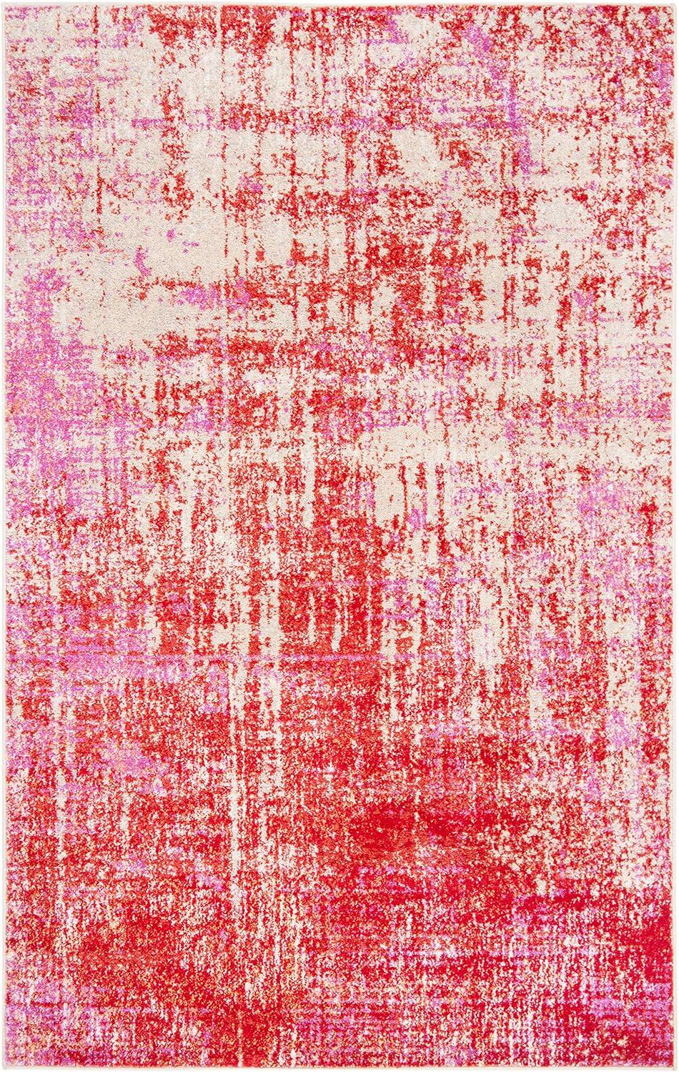 Adirondack ADR207 Machine Made Indoor Area Rug - Red/Gold - 5'-1"x7'-6" - Safavieh