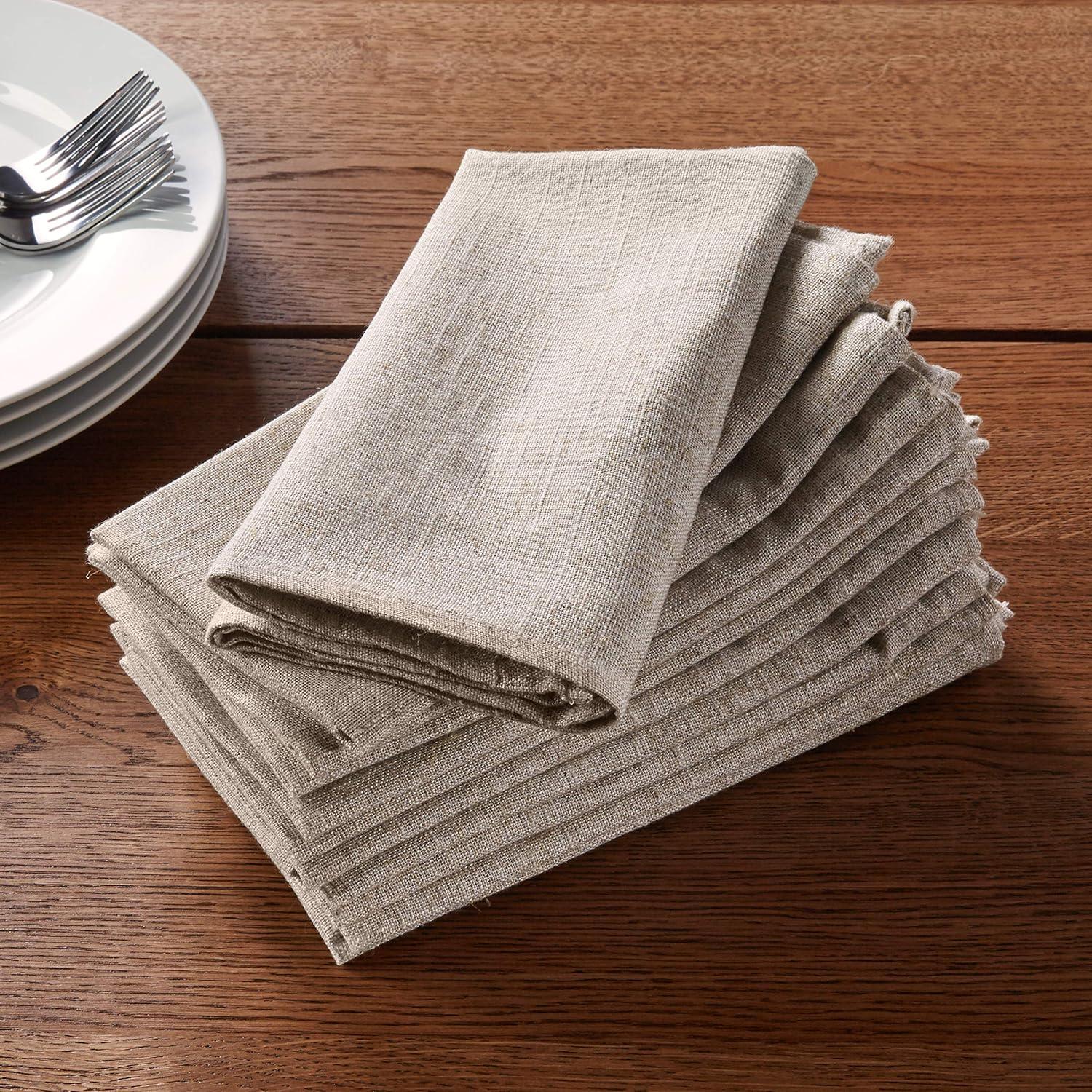 Saro Lifestyle Napkins With Plain Design, 20" x 20", (Set of 12)