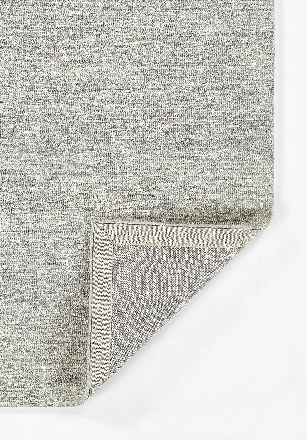 Momeni 2'3"x8' James Solid Handtufted Runner Rug Light Gray: Wool, Low Pile, Indoor, Handmade, Cotton Backing