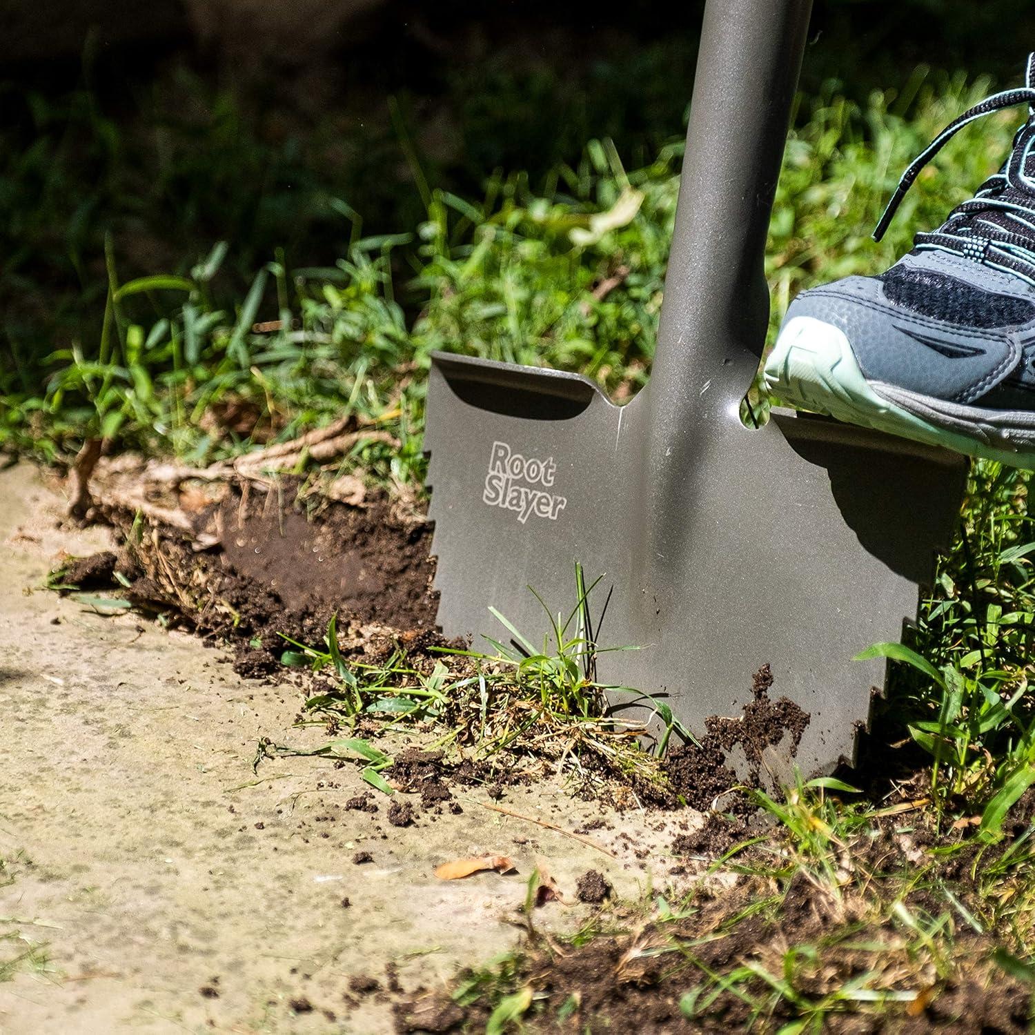 Radius Garden Root Slayer 39 Inch Stainless Steel Ergonomic Grass Lawn Edger