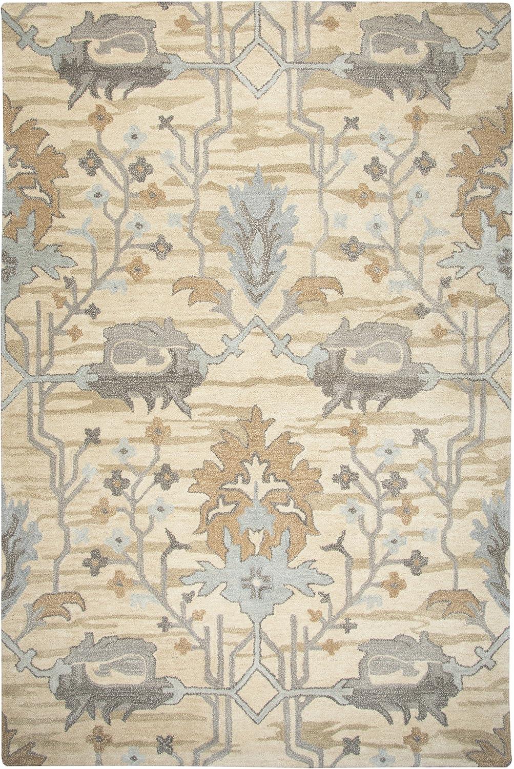 Rizzy Rugs Valintino Area Rug VN610A Beige Branches Wool 5' x 8' Rectangle