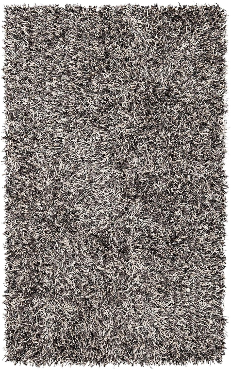 New Orleans Shag SG531 Hand Tufted Indoor Accent Rug - Platinum/Ivory - 3'x5' - Safavieh
