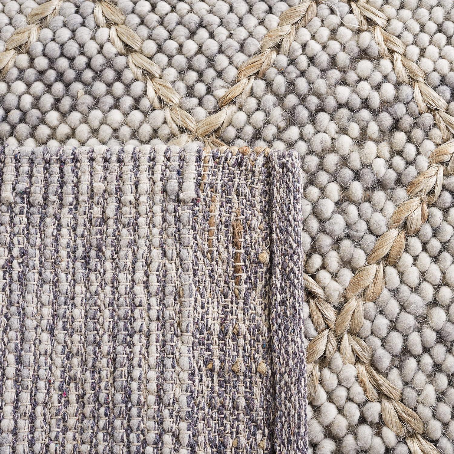 Natura NAT223 Hand Woven Indoor Area Rug - Teal/Natural - 8'x10' - Safavieh