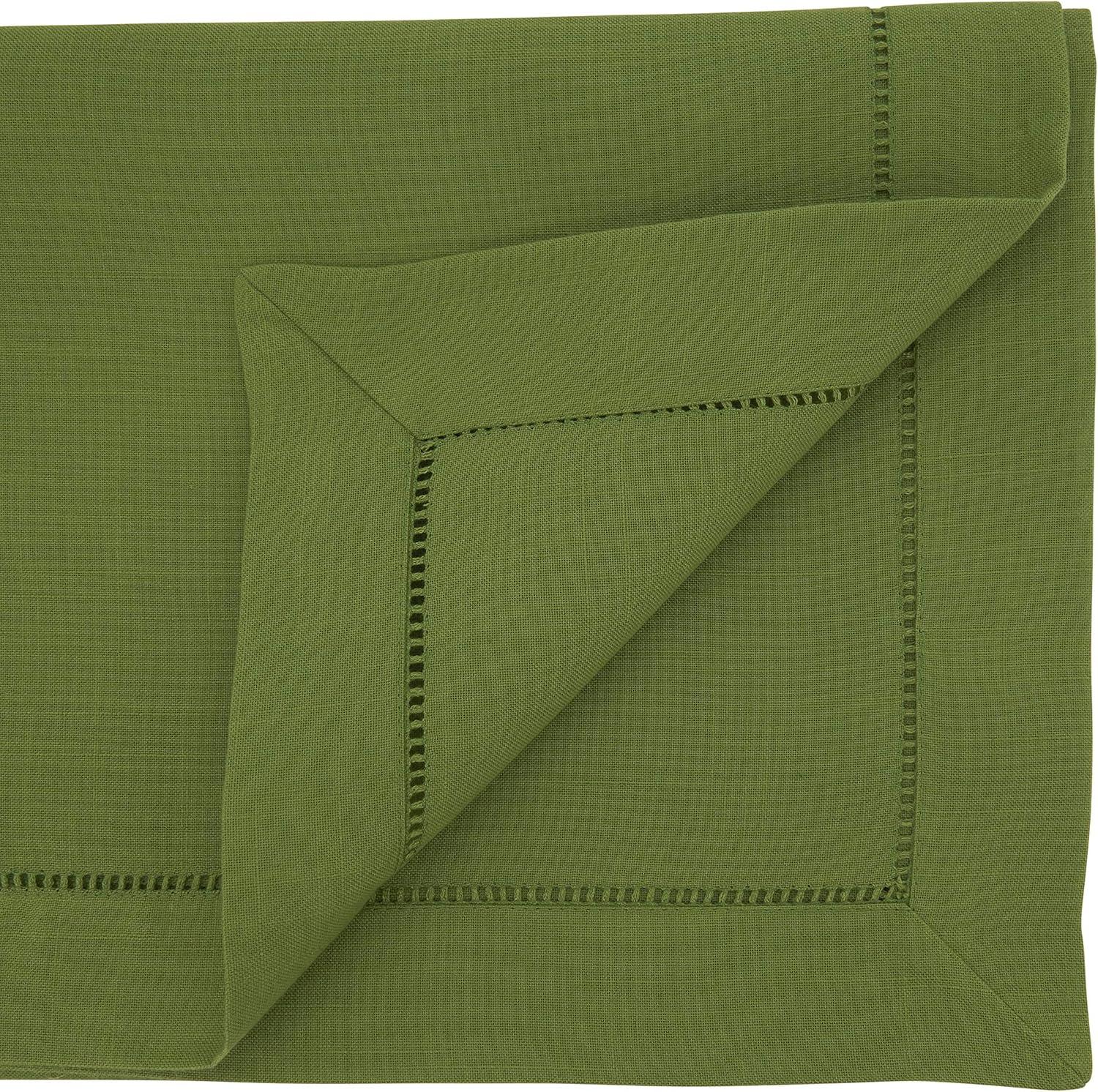 Saro Lifestyle Classic Hemstitch Border Table Runner