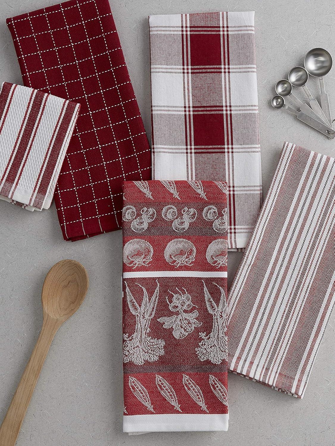 Garnet Kitchen Dishtowel - Set of 5