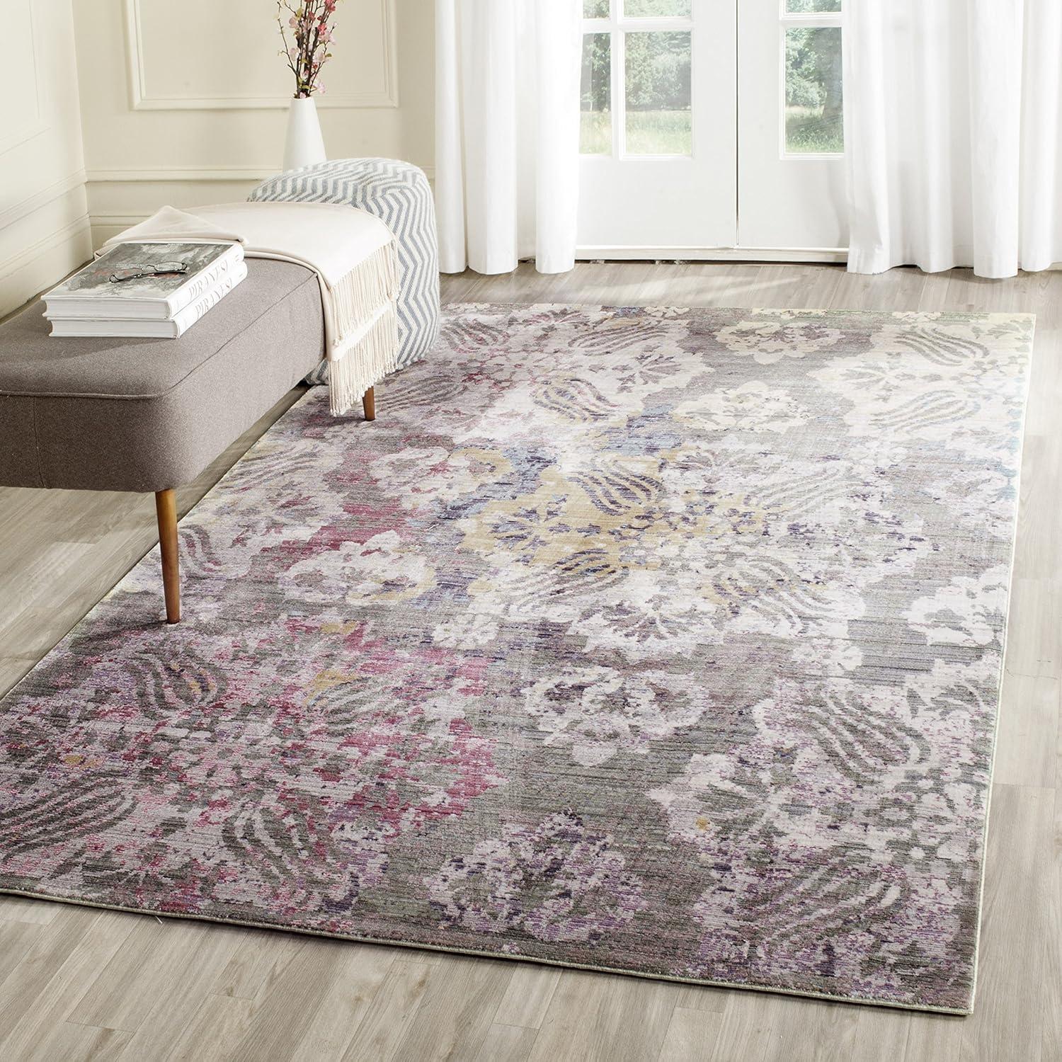 Valencia VAL215 Power Loomed Area Rug - Multi - 4'x6' - Safavieh.