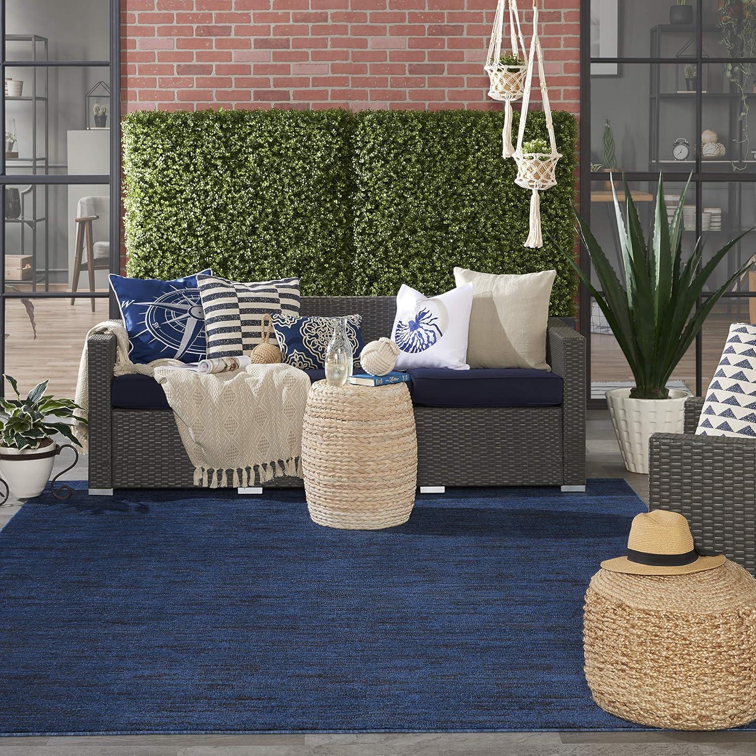 Nourison Nourison Essentials NRE01 Indoor/outdoor Area Rug - Midnight Blue 10' x 14'