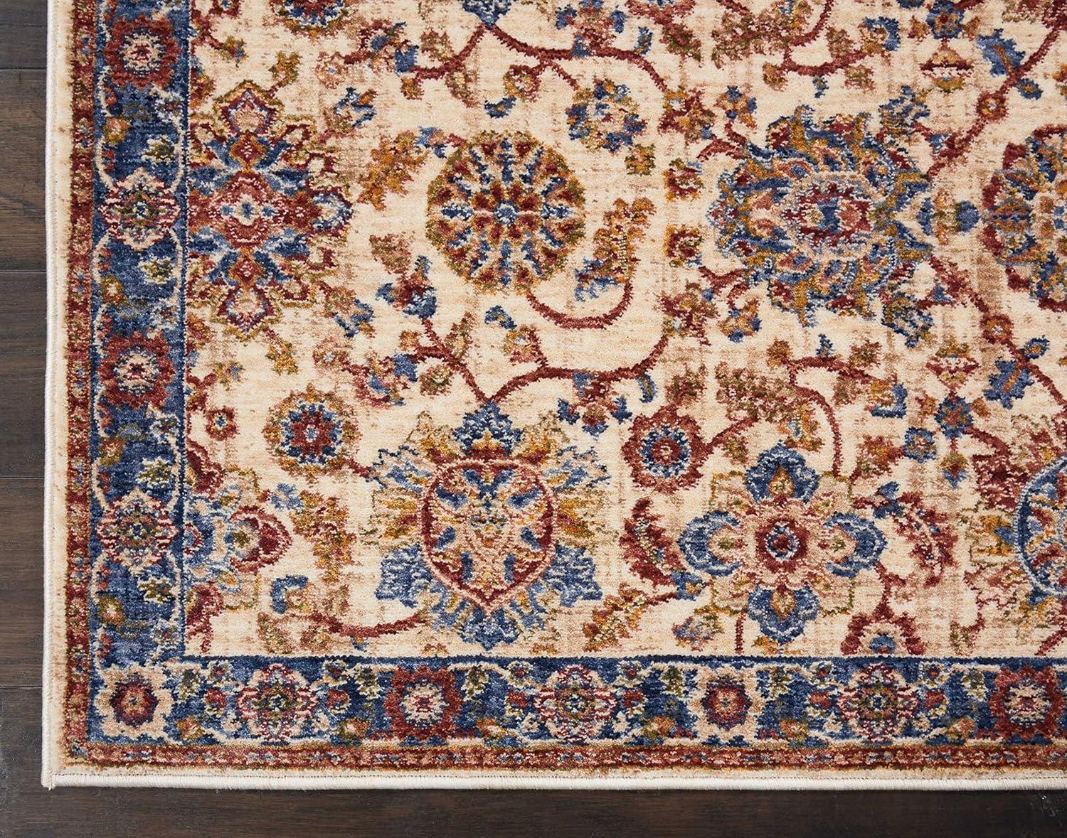 Nourison Reseda Vintage Blue 5'3" x 7'6" Area Rug, (5x8)