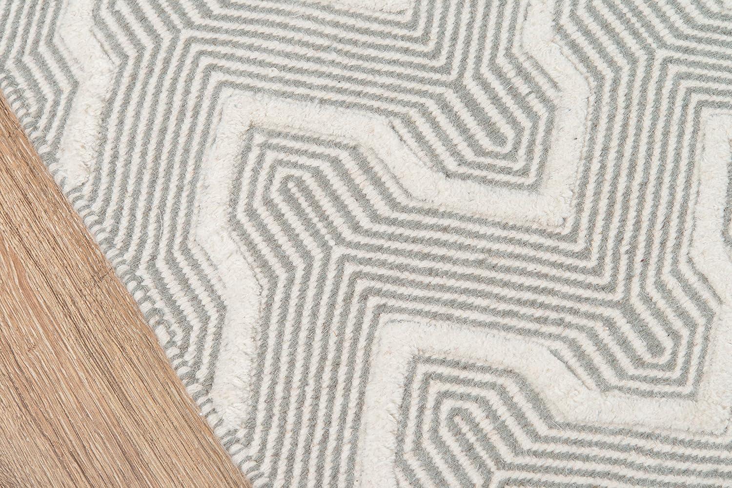 Langdon Prince Hand Woven Wool Area Rug Gray - Erin Gates by Momeni