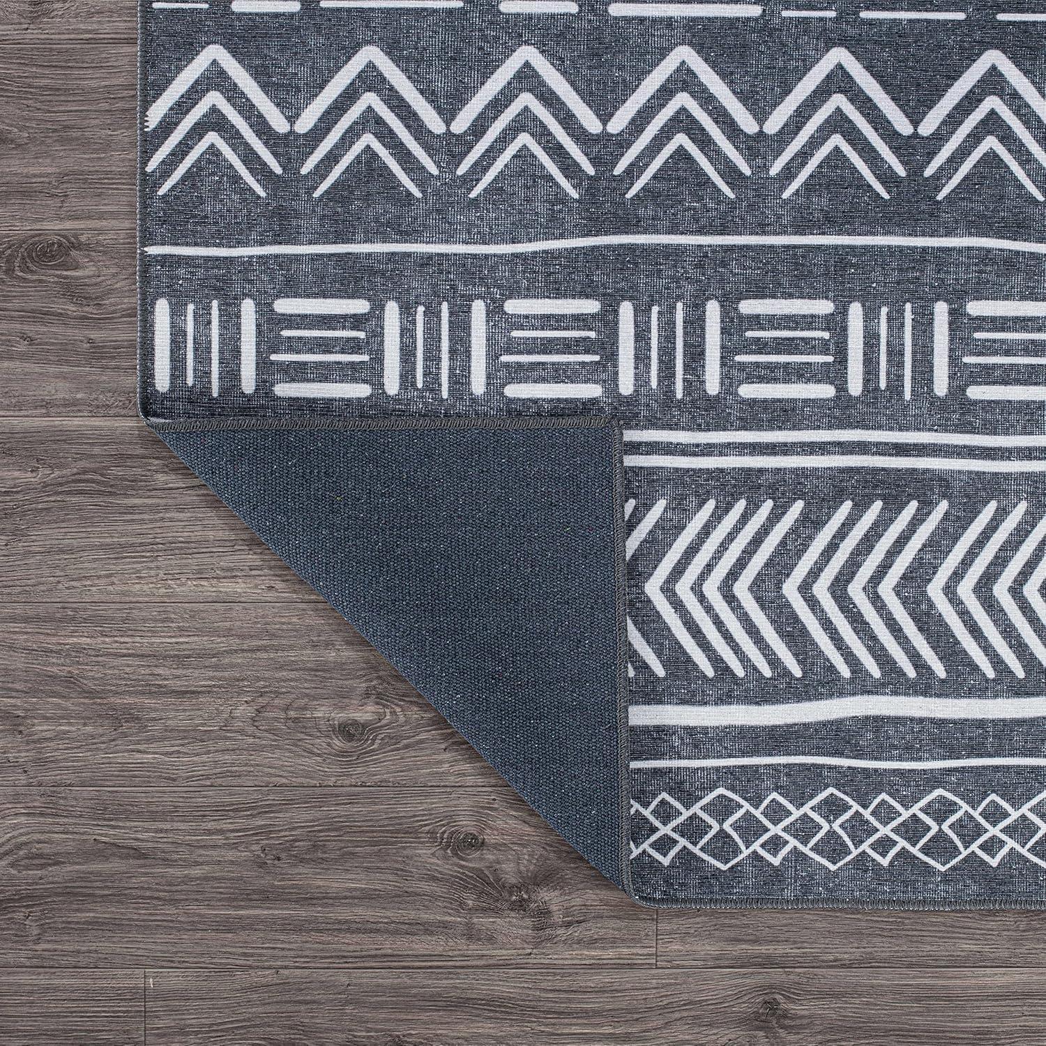 World Rug Gallery Contemporary Geometric Bohemian Machine Washable Area Rug