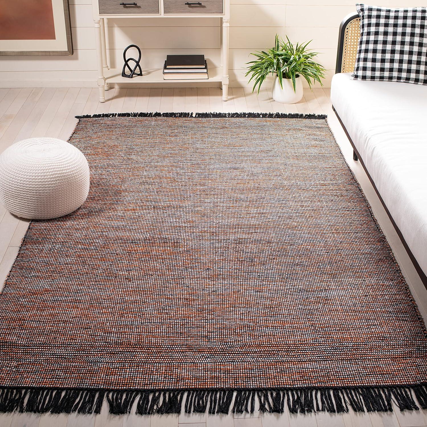 Montauk MTK620 Hand Woven Area Rug - Orange/Black - 6'x9' - Safavieh.