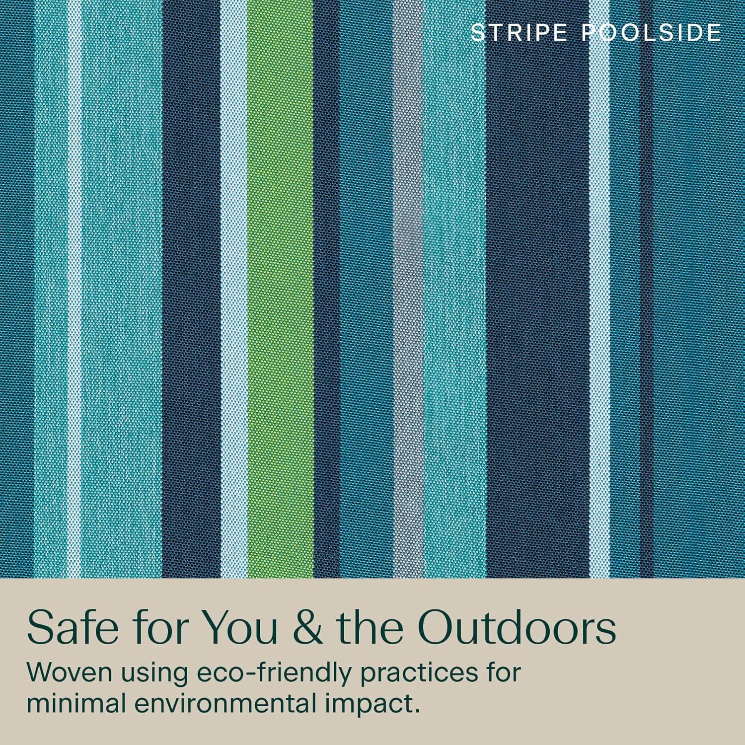 Honeycomb Outdoor Chaise Lounge Cushion - Stripe Poolside