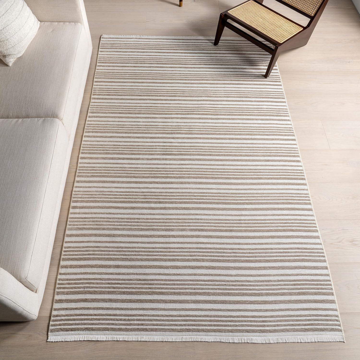 Nuloom Millicent Striped Reversible Machine Washable Indoor Area Rug