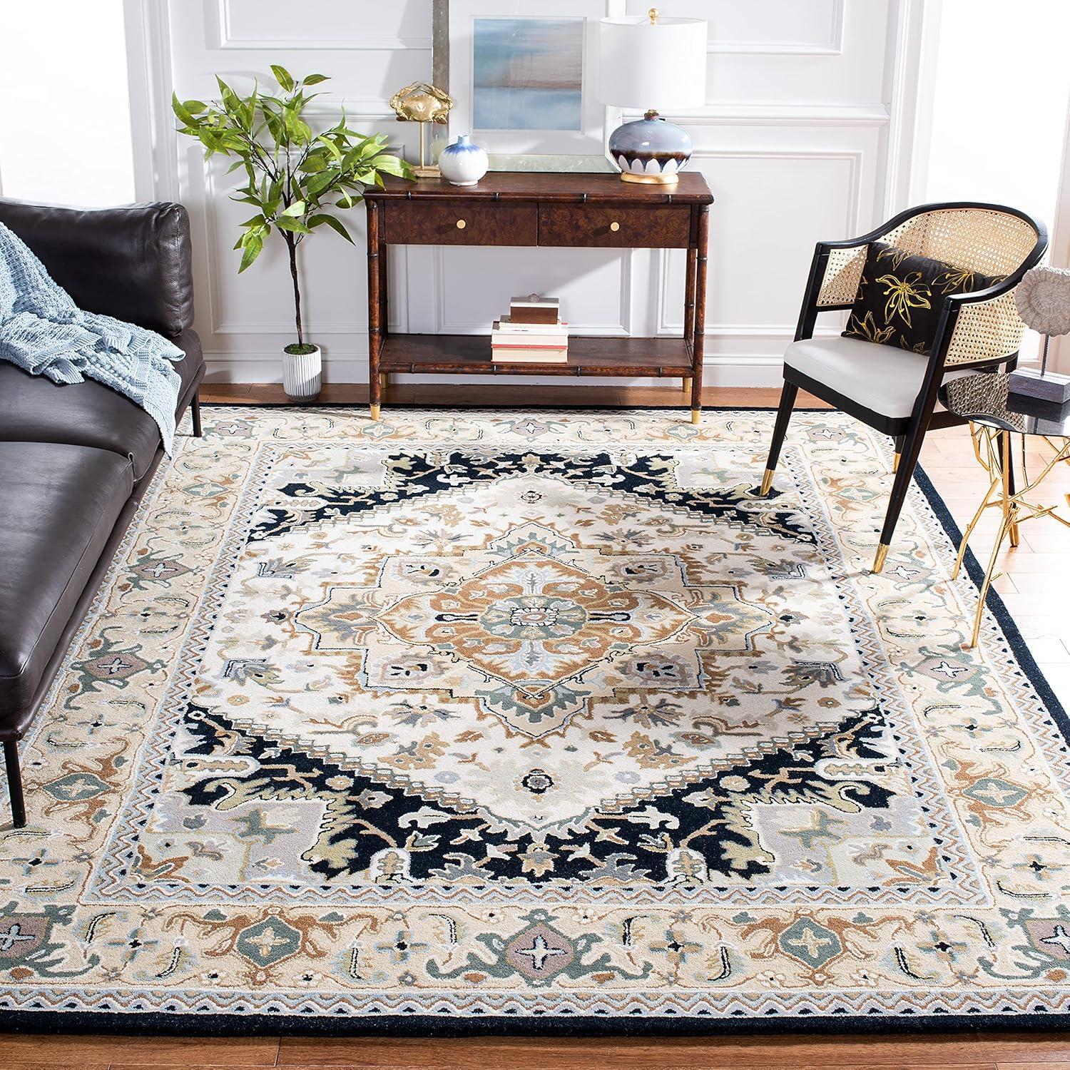 Heritage HG625 Handmade Area Rug - 6'x6' - Red - Safavieh