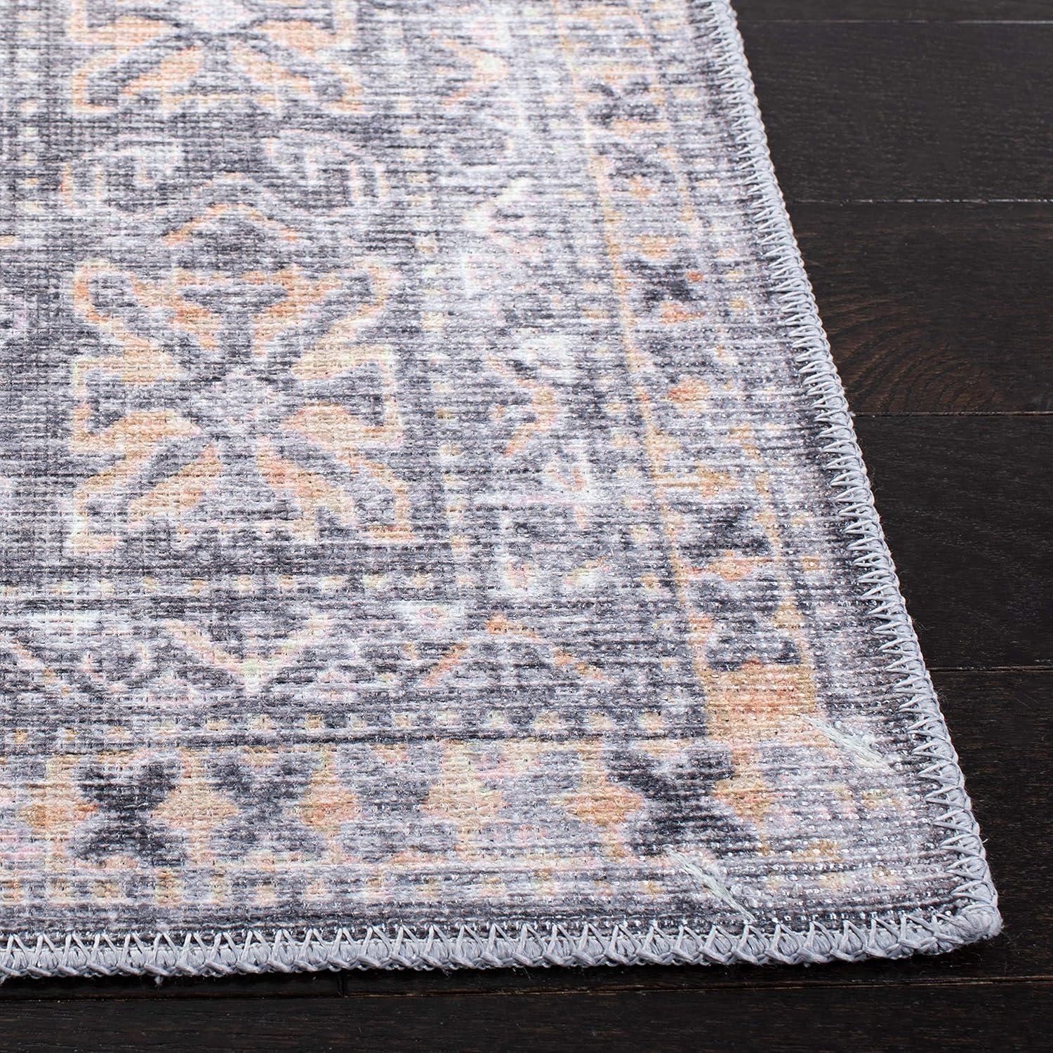 SAFAVIEH Serapi Caelie Traditional Machine Washable Area Rug, Grey/Beige, 5'3" x 7'7"