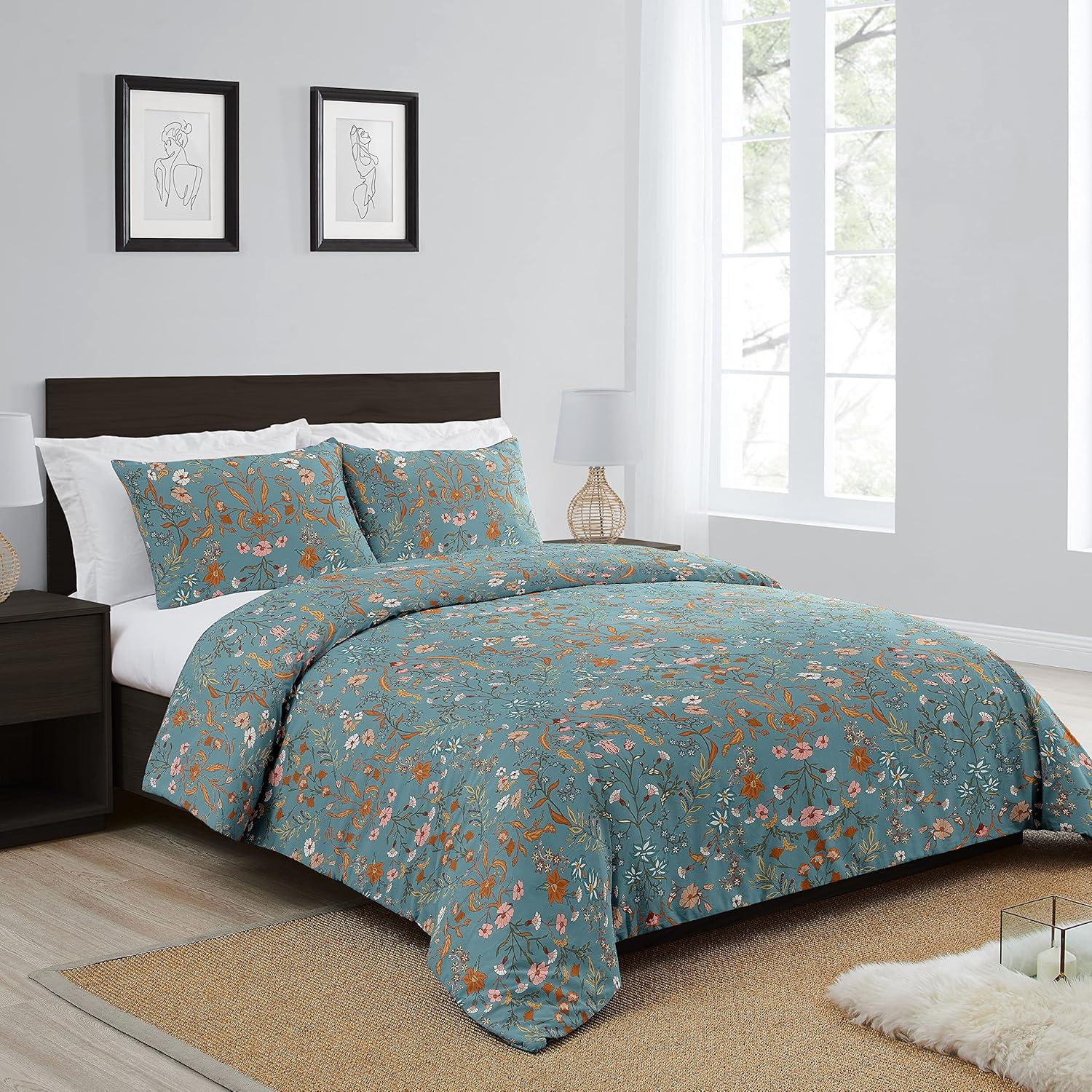 Twill Floral Duvet Cover Set