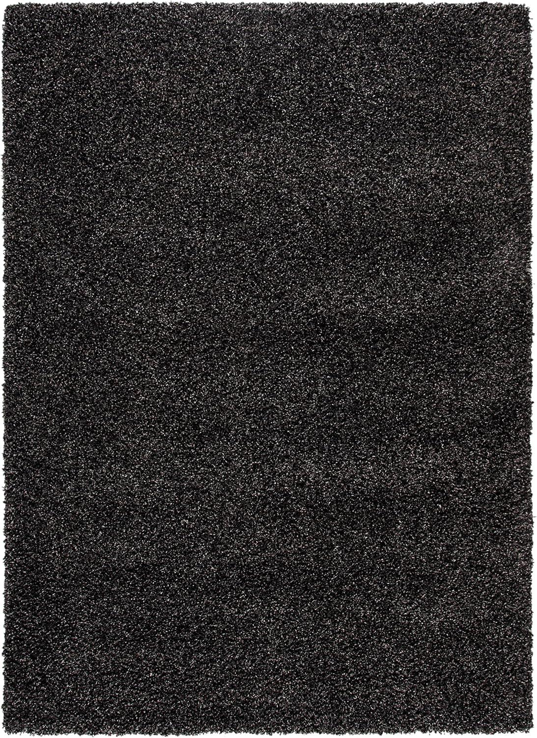 Evolution Shag EVO520 Power Loomed Area Rug - Charcoal - 5'3"x7'6" - Safavieh.
