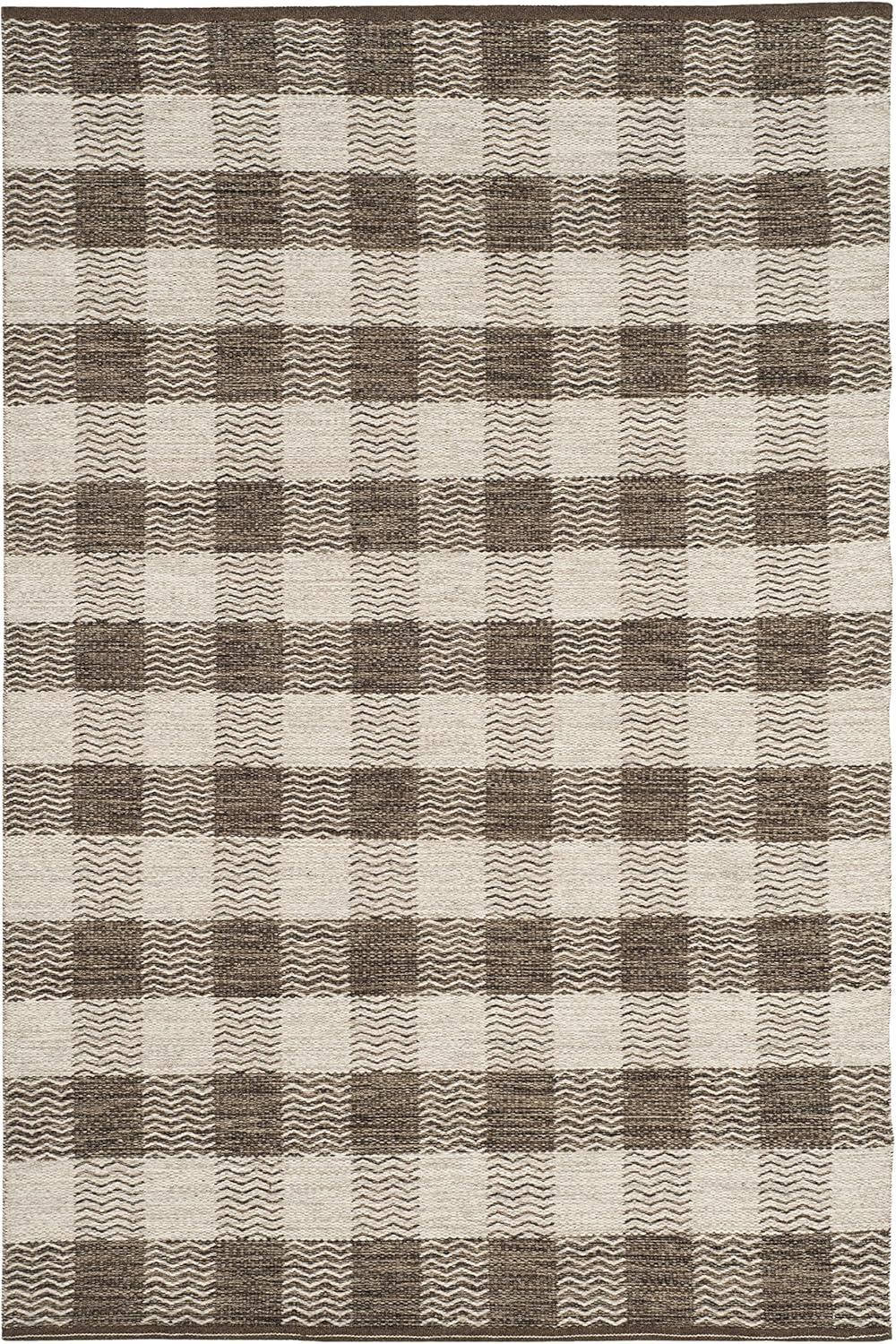 Kilim KLM351 Hand Woven Area Rug - Light Grey/Brown - 8'x10' - Safavieh