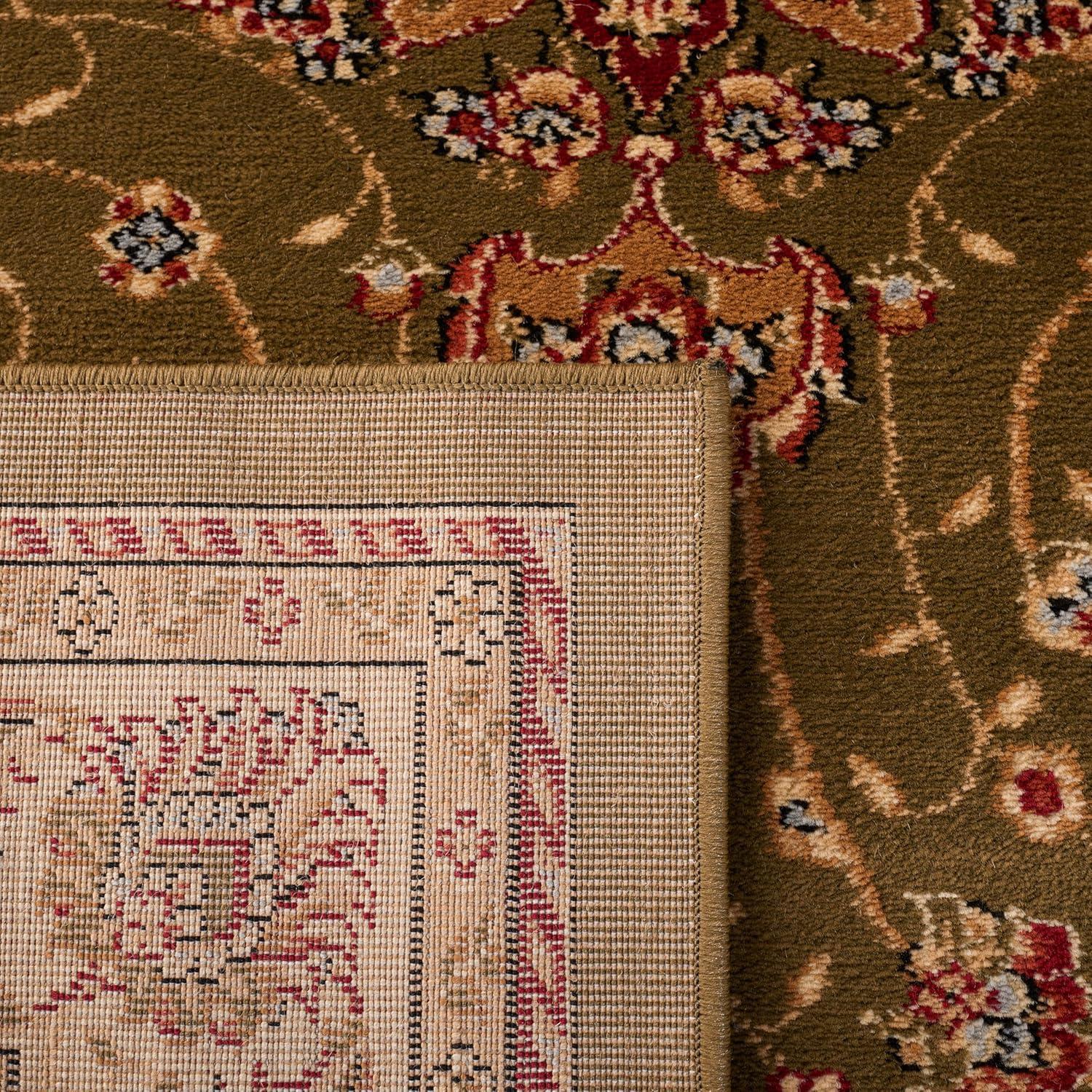 Lyndhurst LNH329 Power Loomed Area Rug - Black/Ivory - 6'x6' - Safavieh