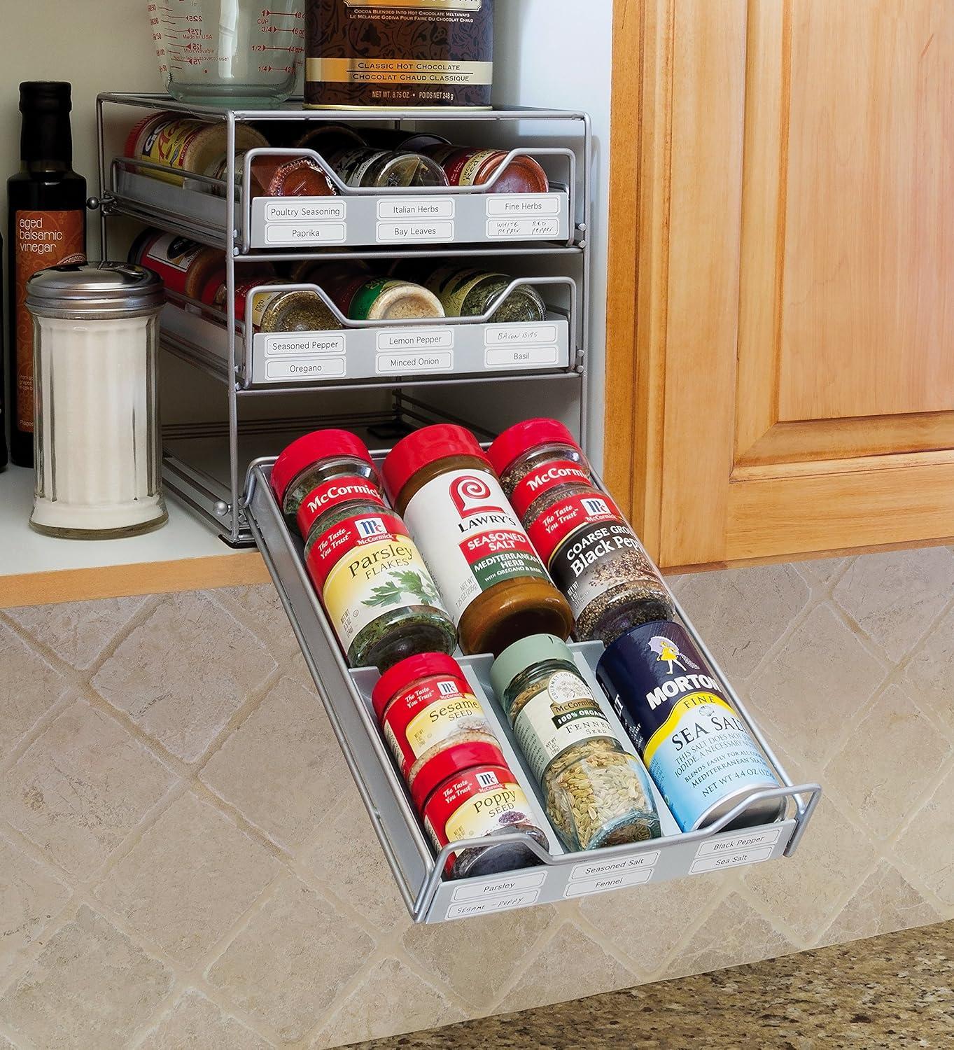 3-Tier Tilt Down Spice Drawer - Lipper International