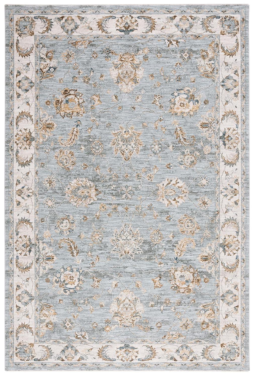 Hamilton HLT106 Power Loomed Area Rug - Blue/Gold - 8'x10' - Safavieh.