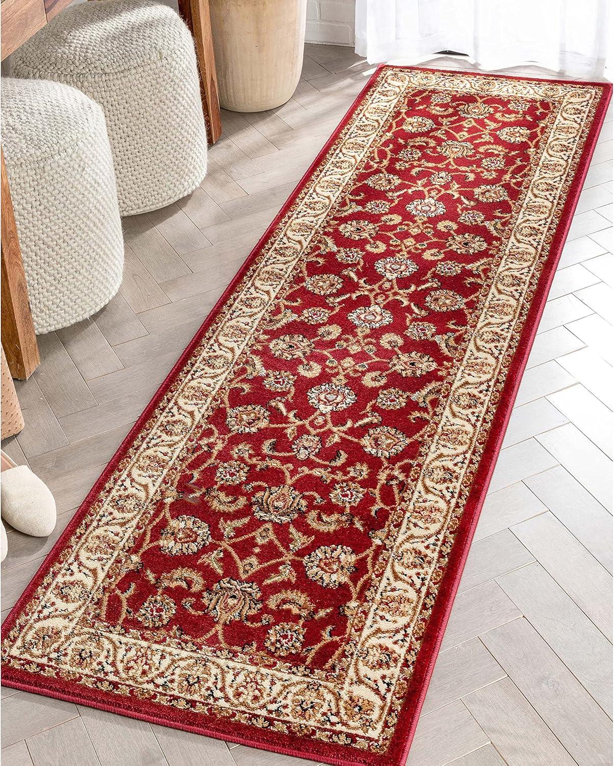 Noble Sarouk Red Persian Floral Oriental Formal Traditional Rug 3x10 ( 2'7" x 9'6" Runner ) Modern Contemporary Transitional Soft Rug