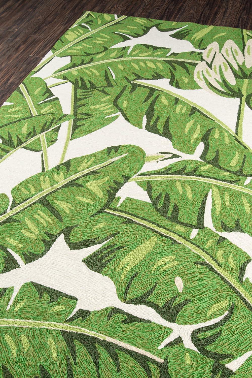 Veranda Bracegirdle Leaf Hooked Accent Rug - Momeni