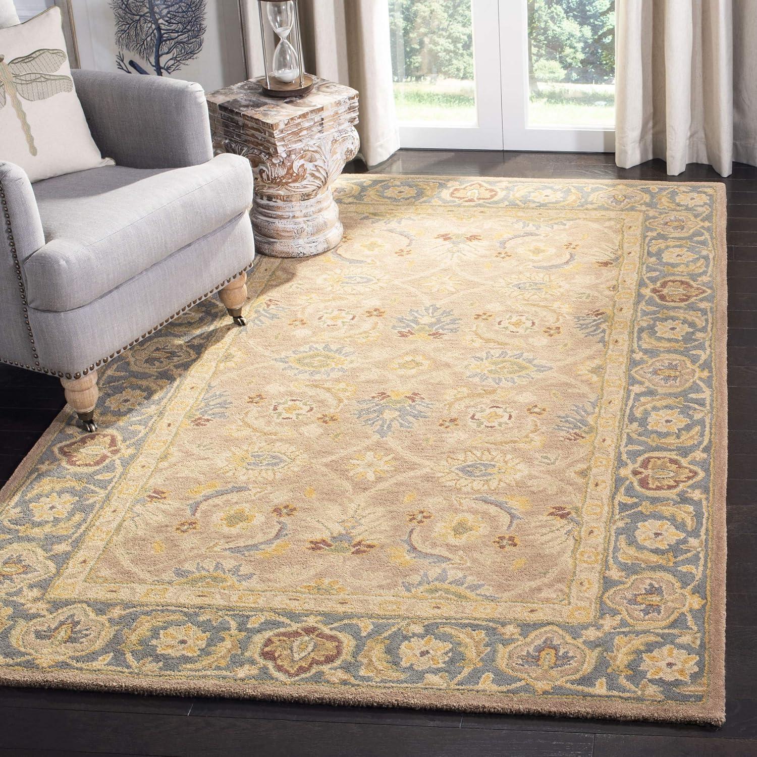 Anatolia AN549 Hand Tufted Indoor Area Rug - Brown/Blue - 9'x12' - Safavieh