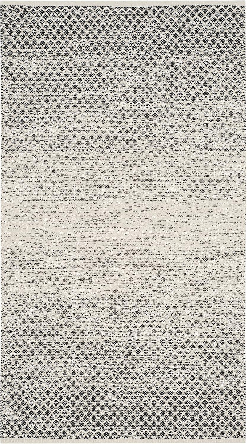 Montauk MTK601 Hand Woven Indoor Accent Rug - Black/Ivory - 2'3"x5' - Safavieh