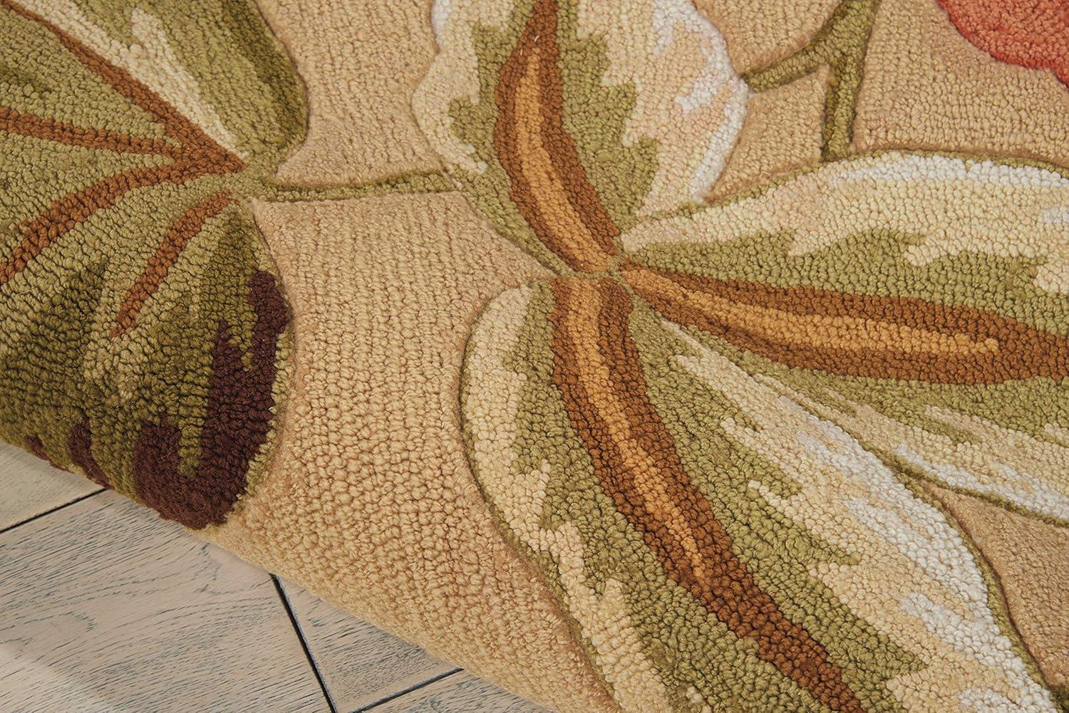 Nourison Fantasy Beige Area Rug FA11 5' x 7'6"