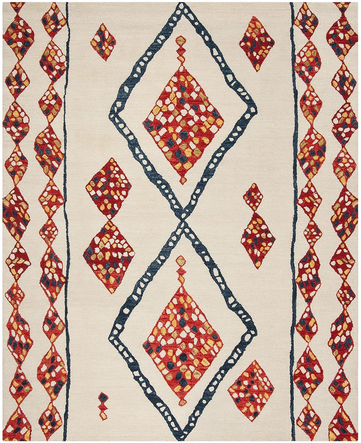 Aspen APN702 Hand Tufted Area Rug - Ivory/Multi - 8'x10' - Safavieh.