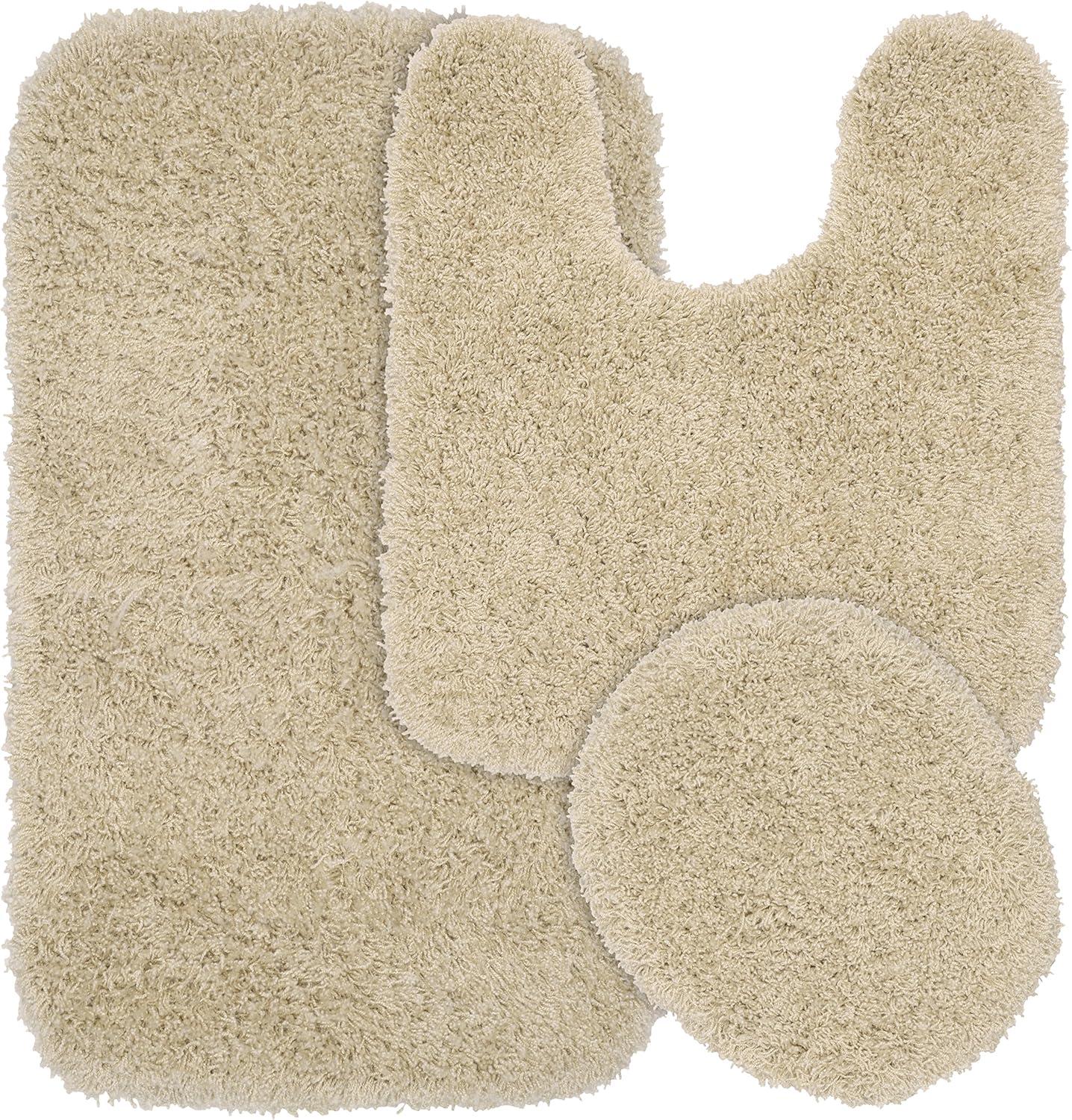 3pc Jazz Shaggy Washable Nylon Bath Rug Set - Garland