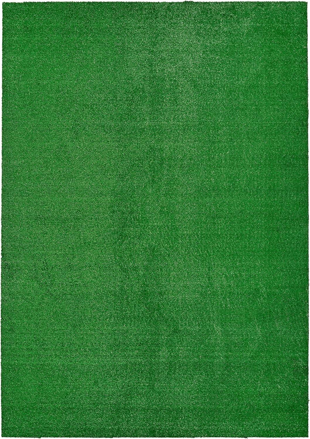 Garland Rug Artificial Grass 7 ft. x 10 ft. Large Indoor/Outdoor Area Rug Green