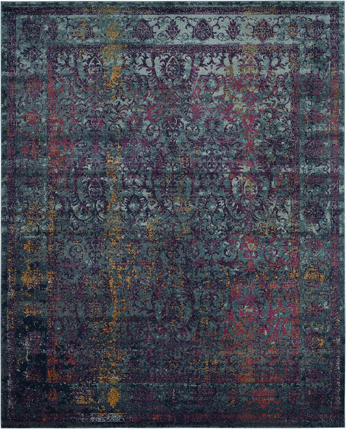 SAFAVIEH Granada Emelly Traditional Area Rug, Blue/Multi, 9' x 12'