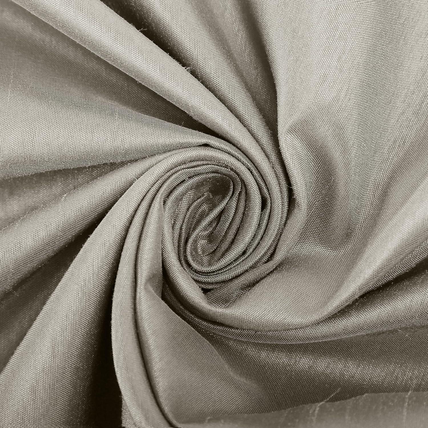 Faux Dupioni Silk Thermal Extreme 100% Blackout Back Tab Curtain Panel