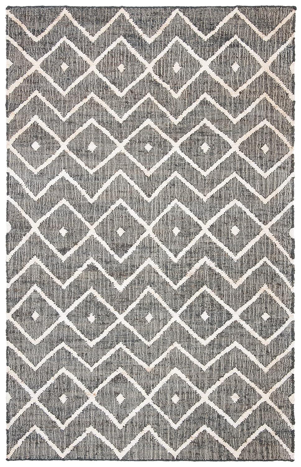 Kilim KLM750 Hand Loomed Area Rug - Charcoal/Natural - 6'x9' - Safavieh.