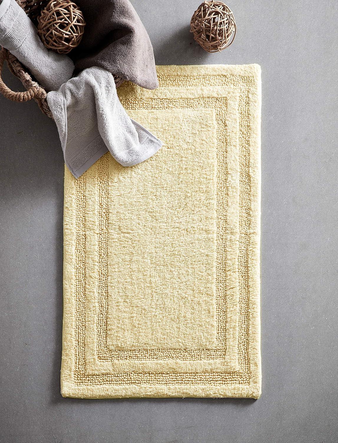 Isla 2-Piece Beige Cotton Bath Rug Set