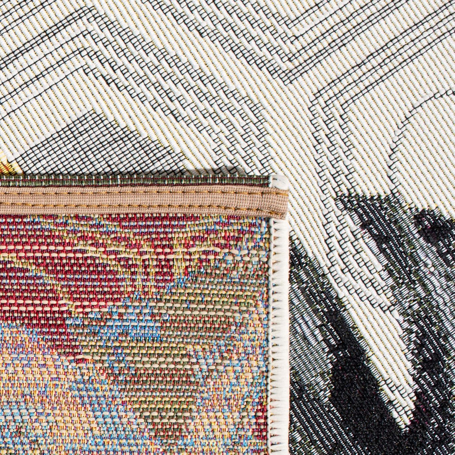 Barbados BAR524 Power Loomed Indoor/Outdoor Area Rug - Grey/Gold - 9'10"x12'5" - Safavieh.