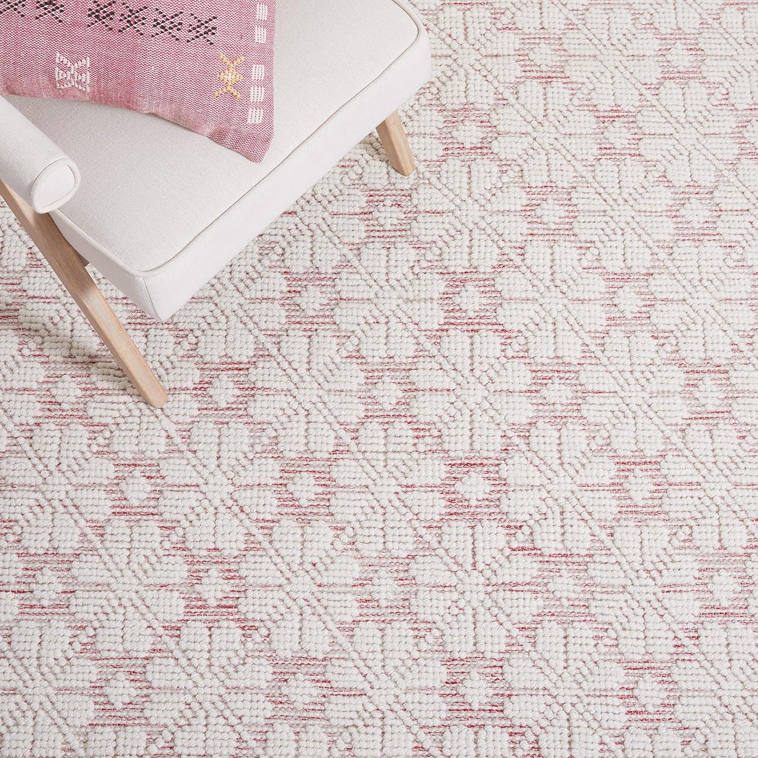 Vermont VRM303 Hand Woven Area Rug - Ivory/Red - 4'x6' - Safavieh.