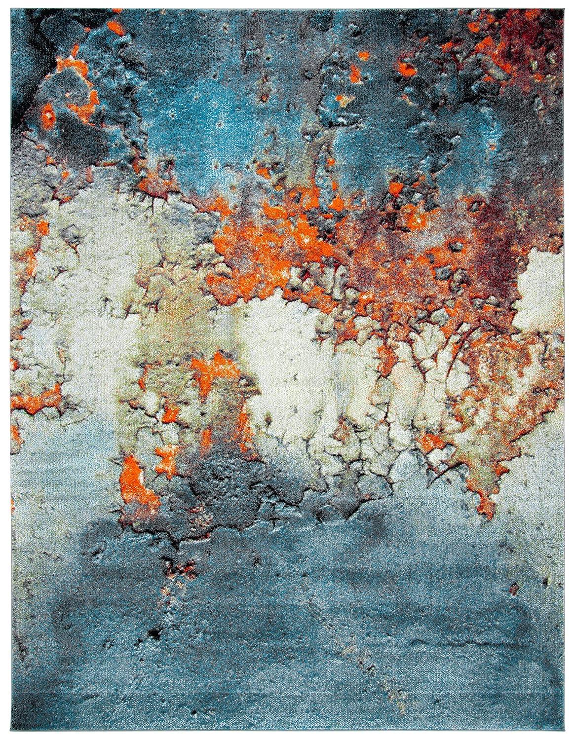 Glacier GLA125 Power Loomed Indoor Area Rug - Blue/Multi - 10'6"x14' - Safavieh