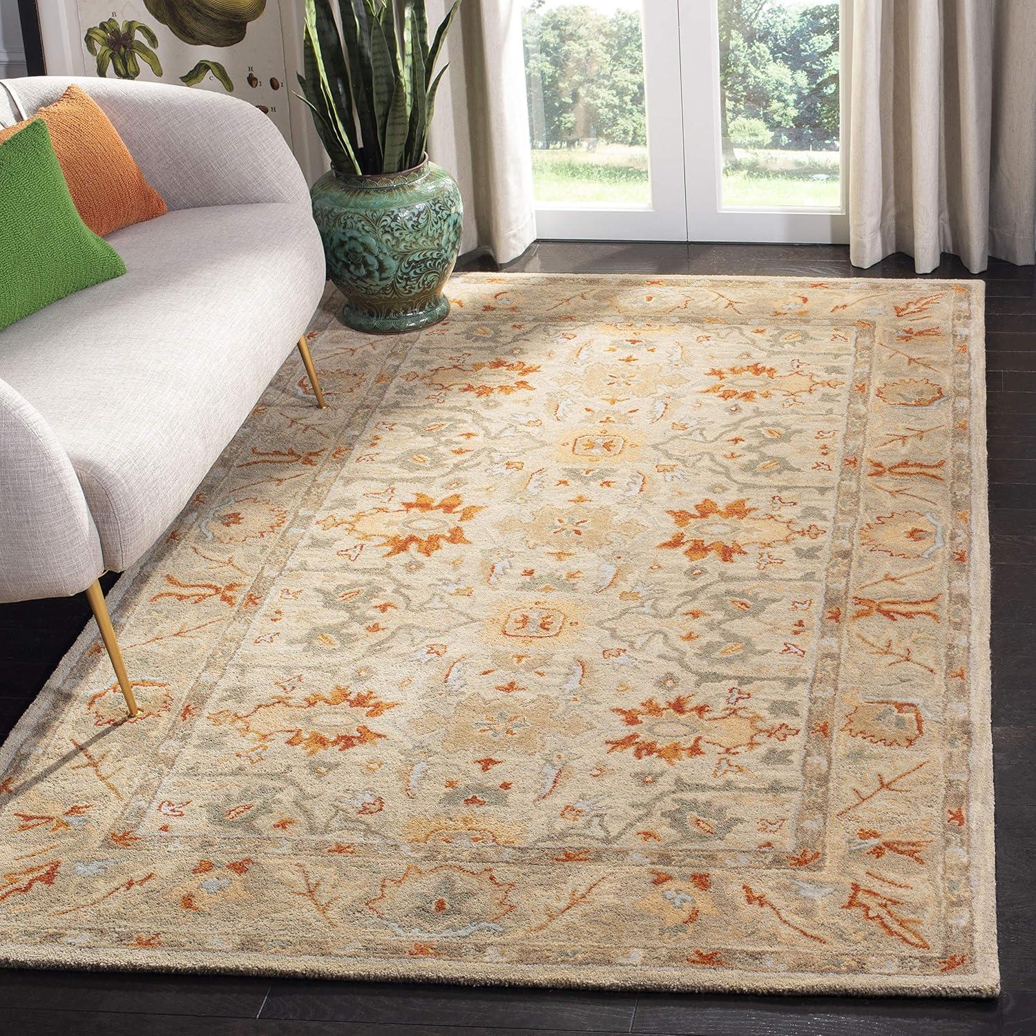 Antiquity AT63 Hand Tufted Area Rug - Beige/Multi - 4'x6' - Safavieh.
