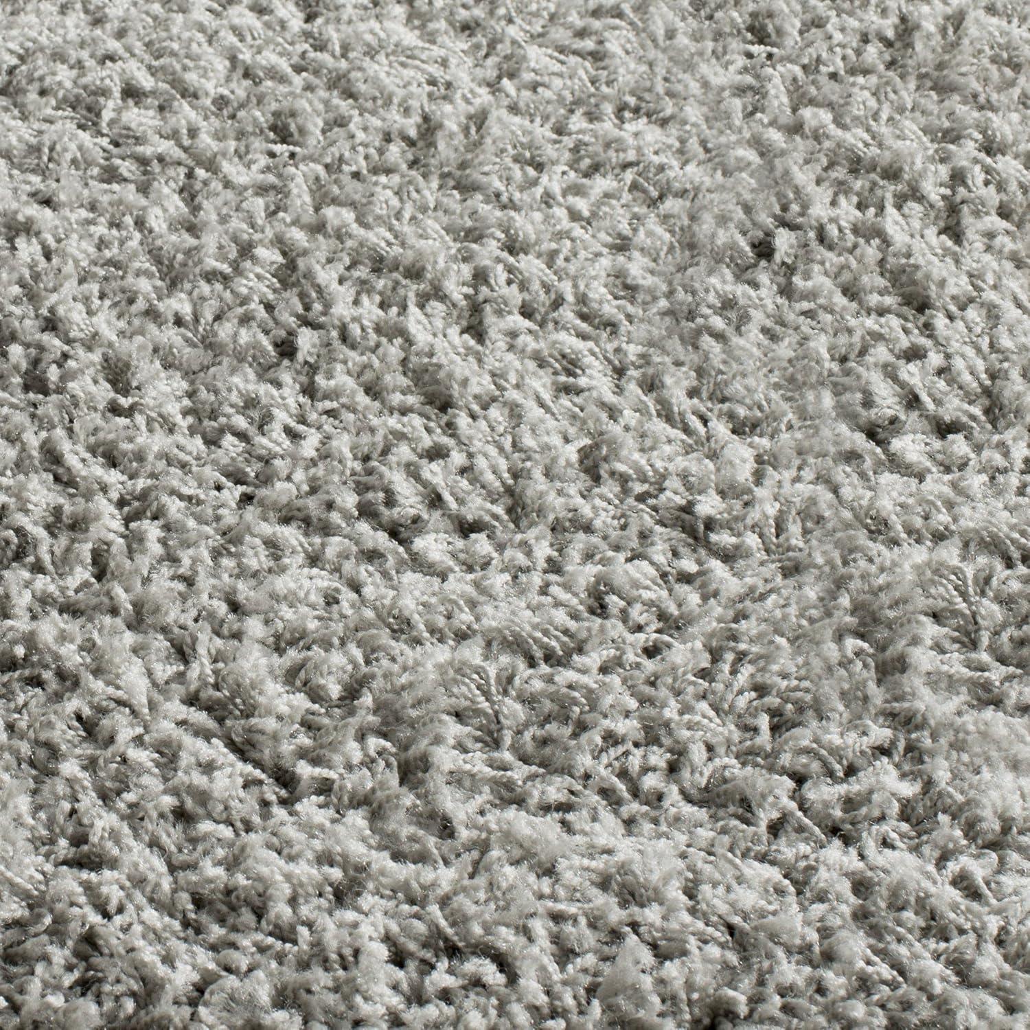 SAFAVIEH Athens Solid Plush Shag Area Rug, Light Grey, 9' x 12'