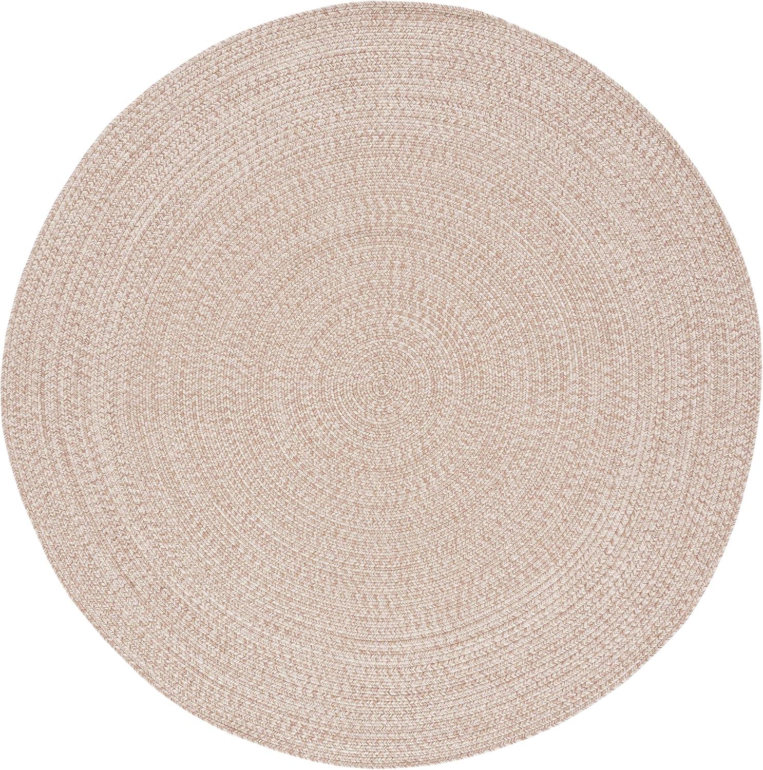 Braided BRA201 Hand Woven Indoor Machine Washable Area Rug - Natural - 6' Round - Safavieh
