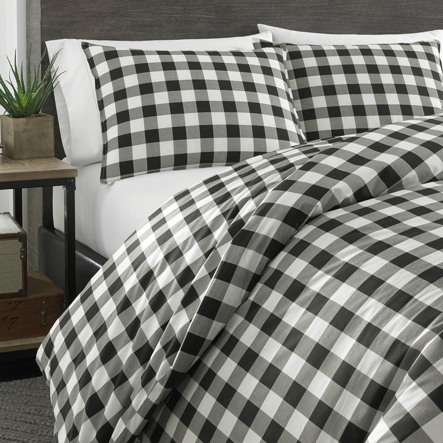 Black Mountain Plaid Duvet Cover Set - Eddie Bauer