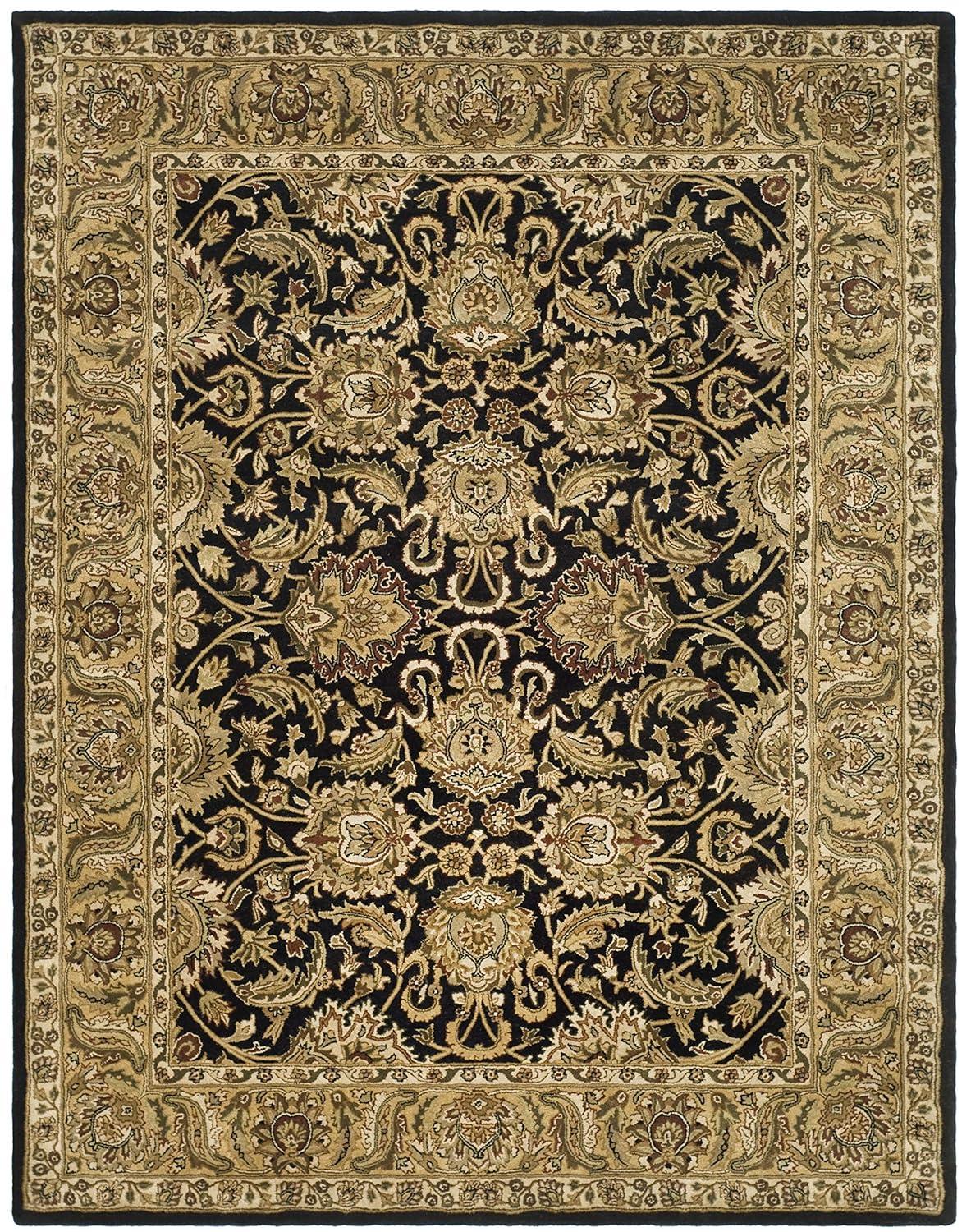 Classic CL252 Hand Tufted Area Rug - Black/Gold - 7'6"x9'6" - Safavieh.