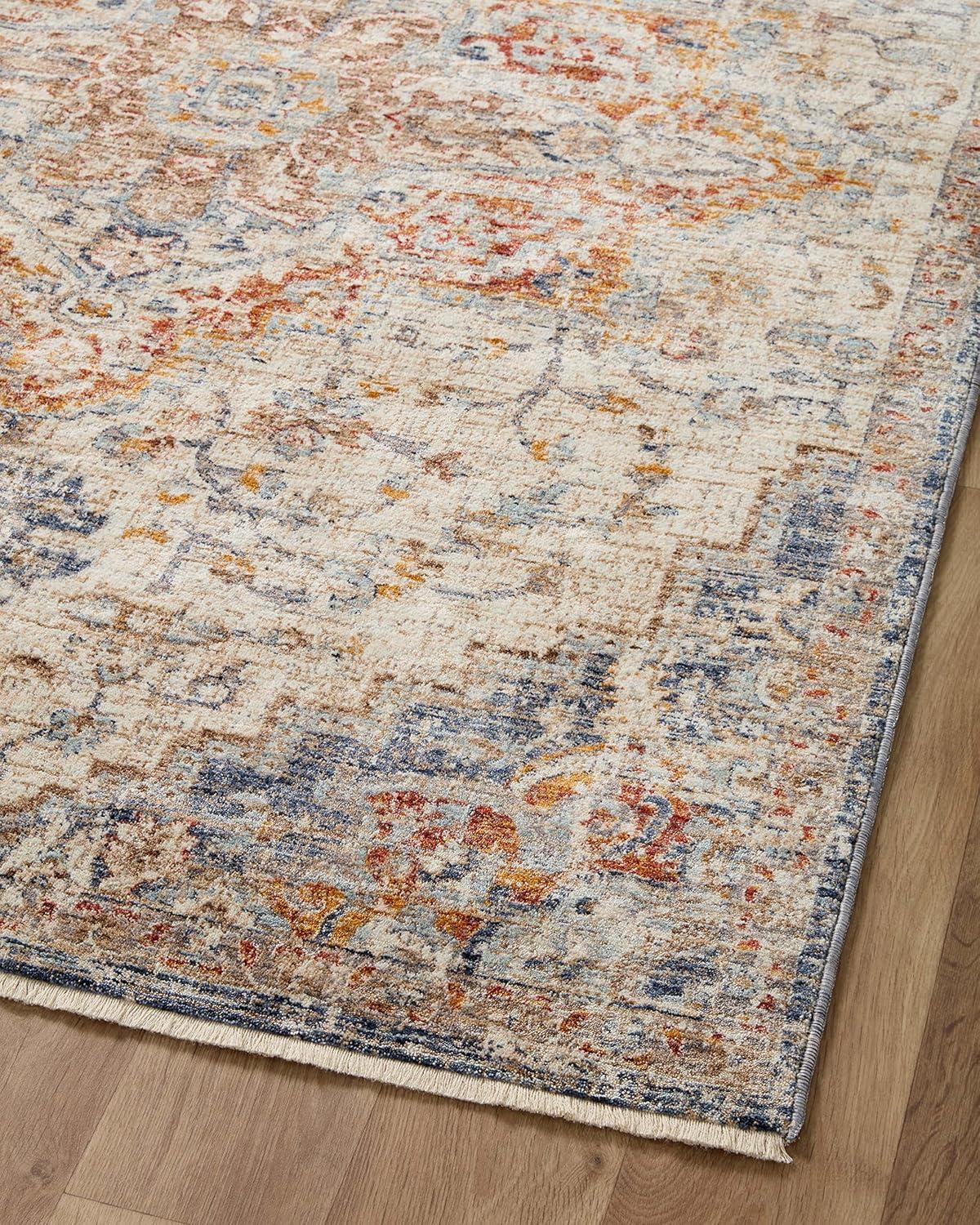 Sorrento Ivory Vintage-Inspired Stain-Resistant 3'11" x 5'7" Area Rug