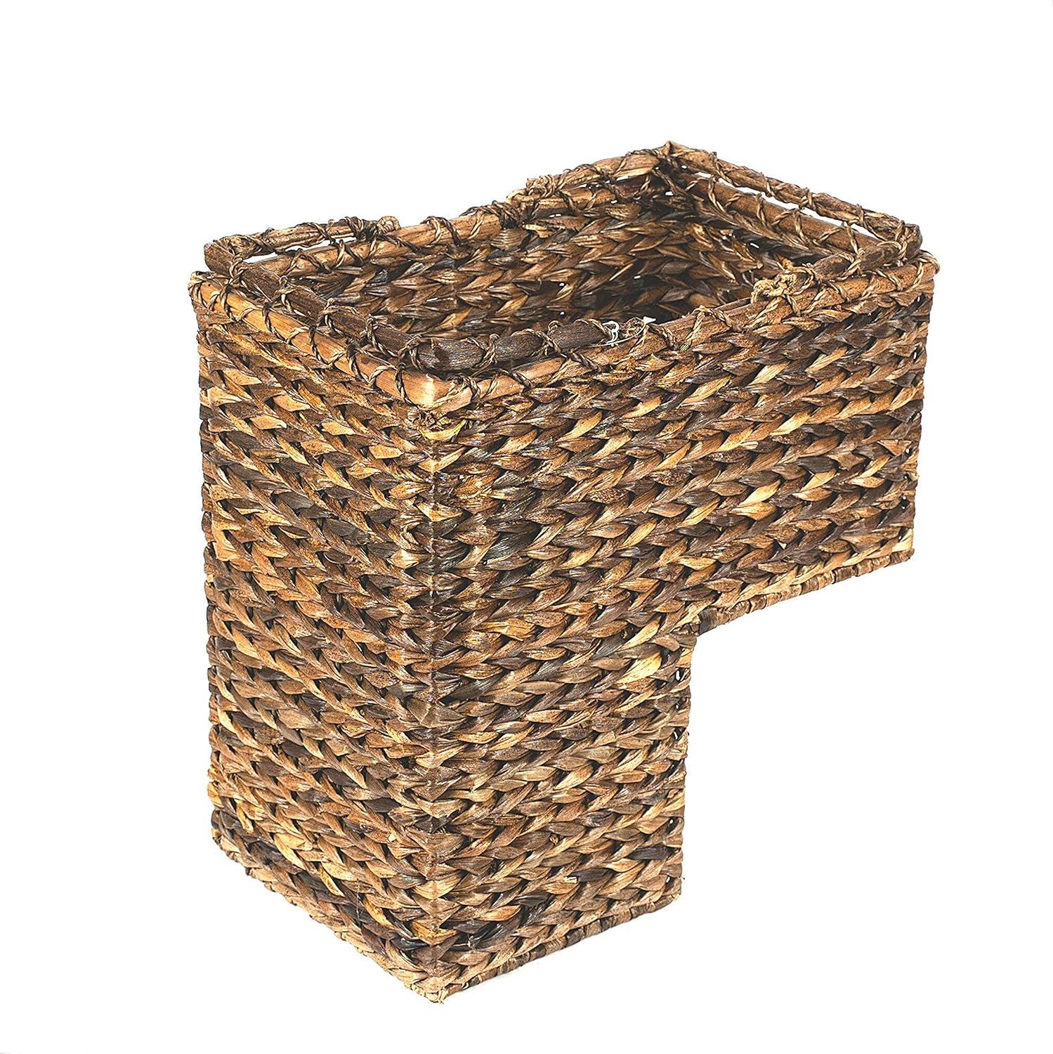 Natural Rattan Rectangular Storage Stair Basket