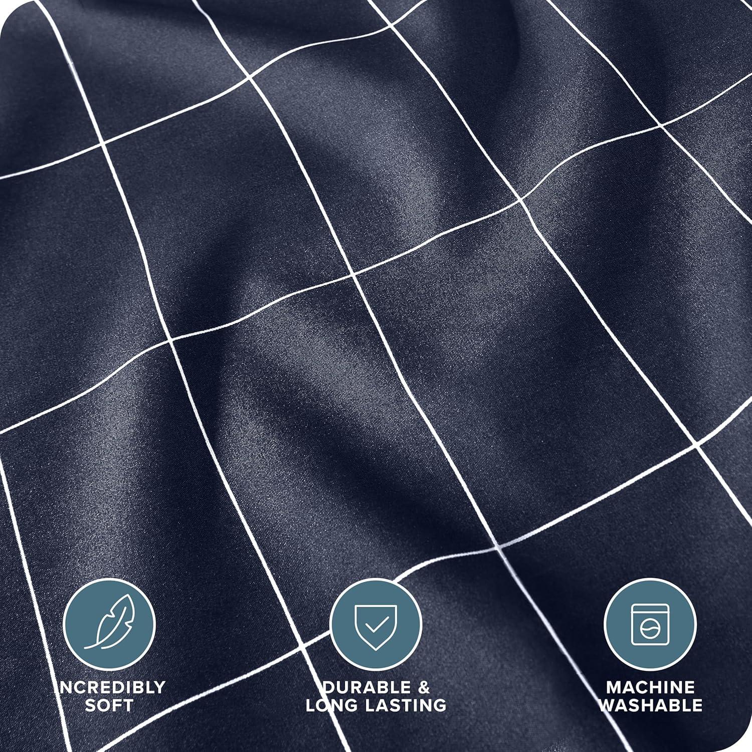 Bare Home Grid Modern & Contemporary Duvet Cover Set
