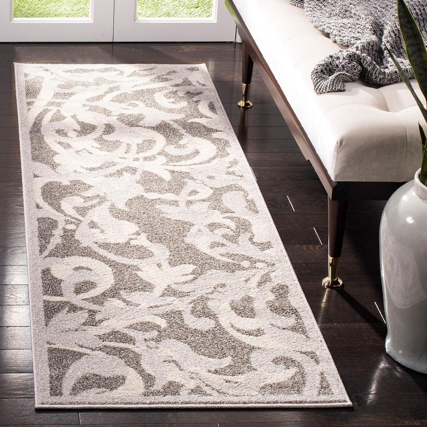 SAFAVIEH Amherst Millard Floral Area Rug, Ivory/Navy, 8' x 10'