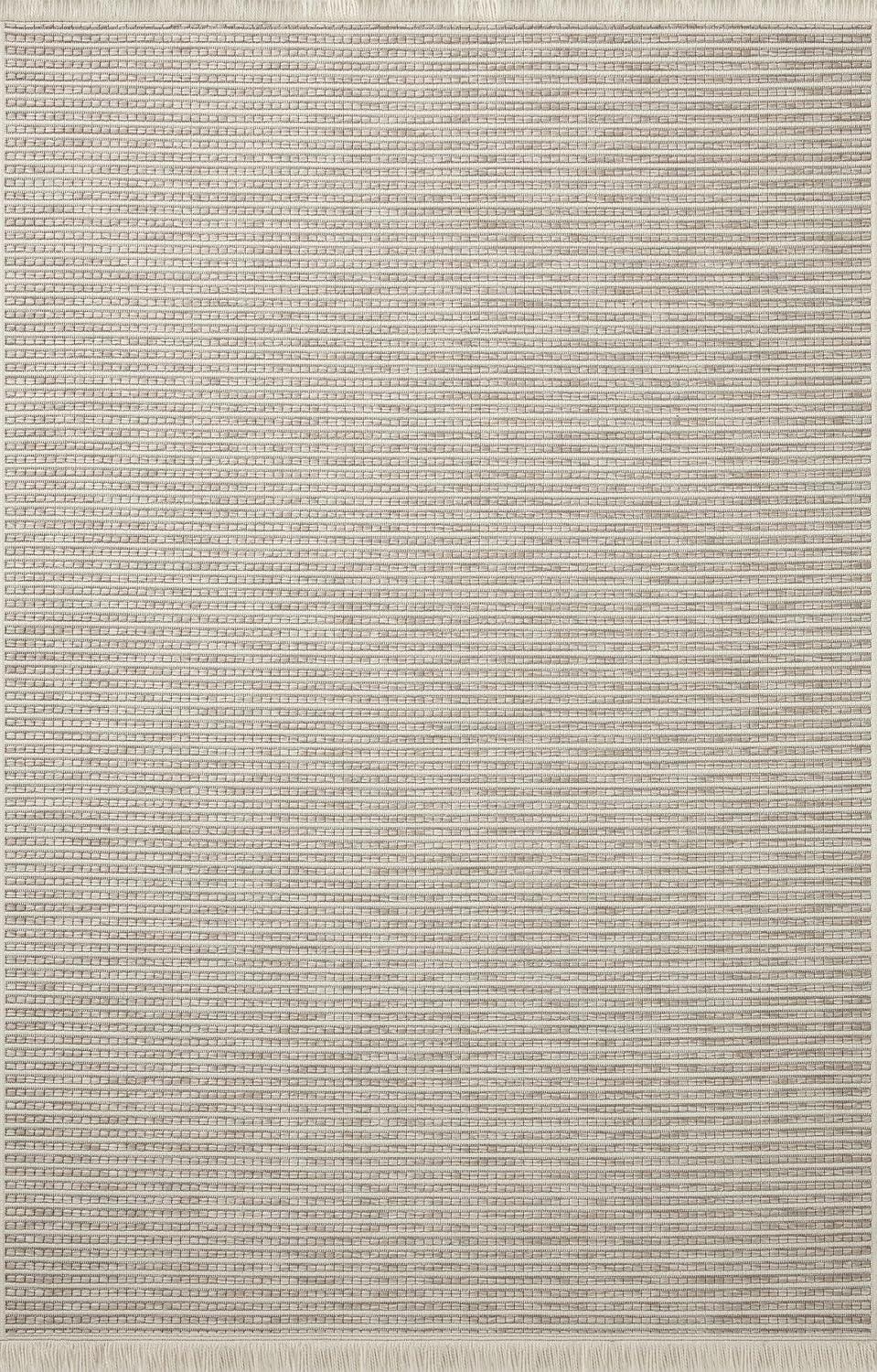 Malibu III Indoor / Outdoor Rug by Amber Lewis x Loloi - Ivory and Dove / 2'3" x 7'7" Runner